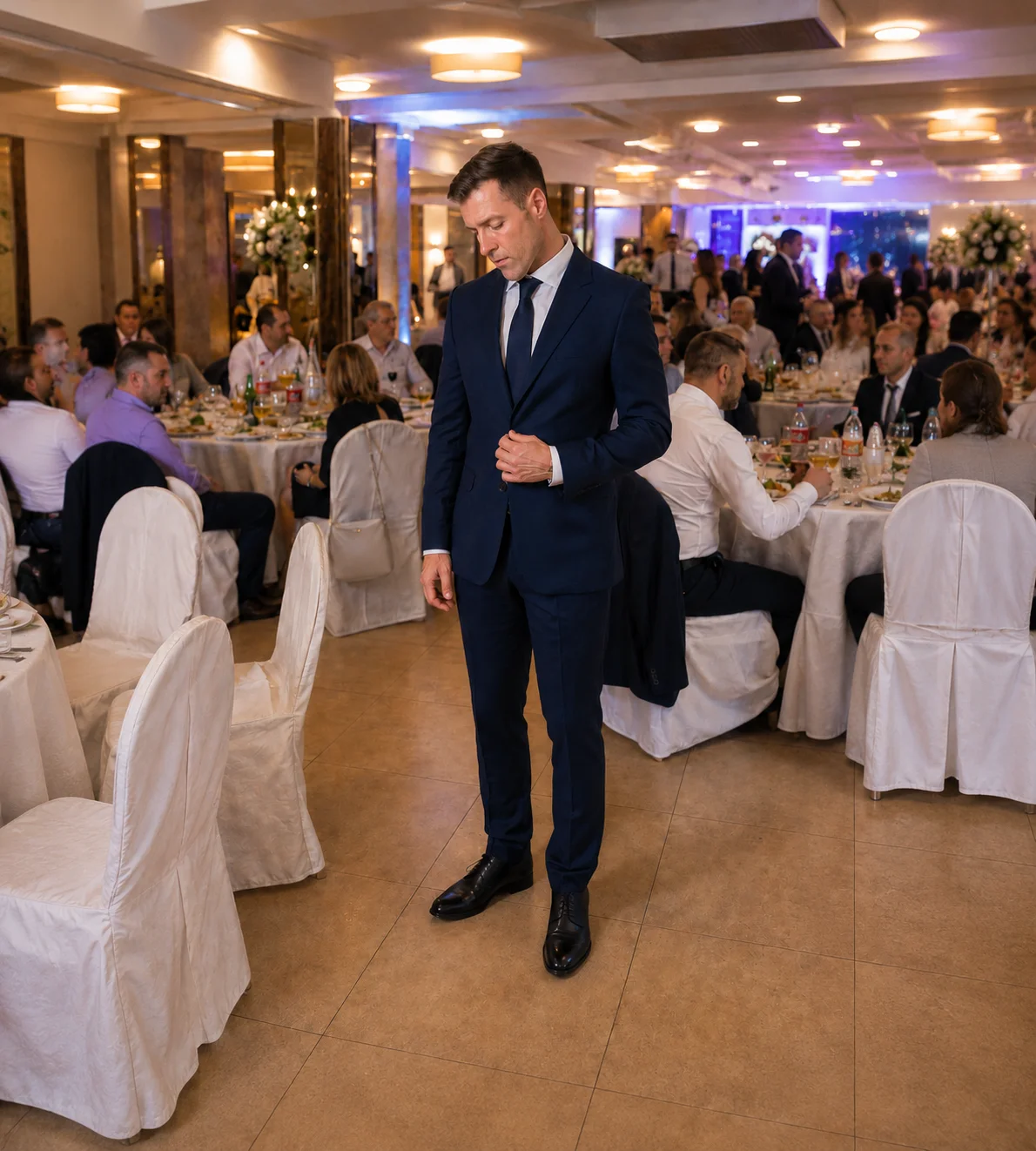 Odelo za svadbu teget kombinacija