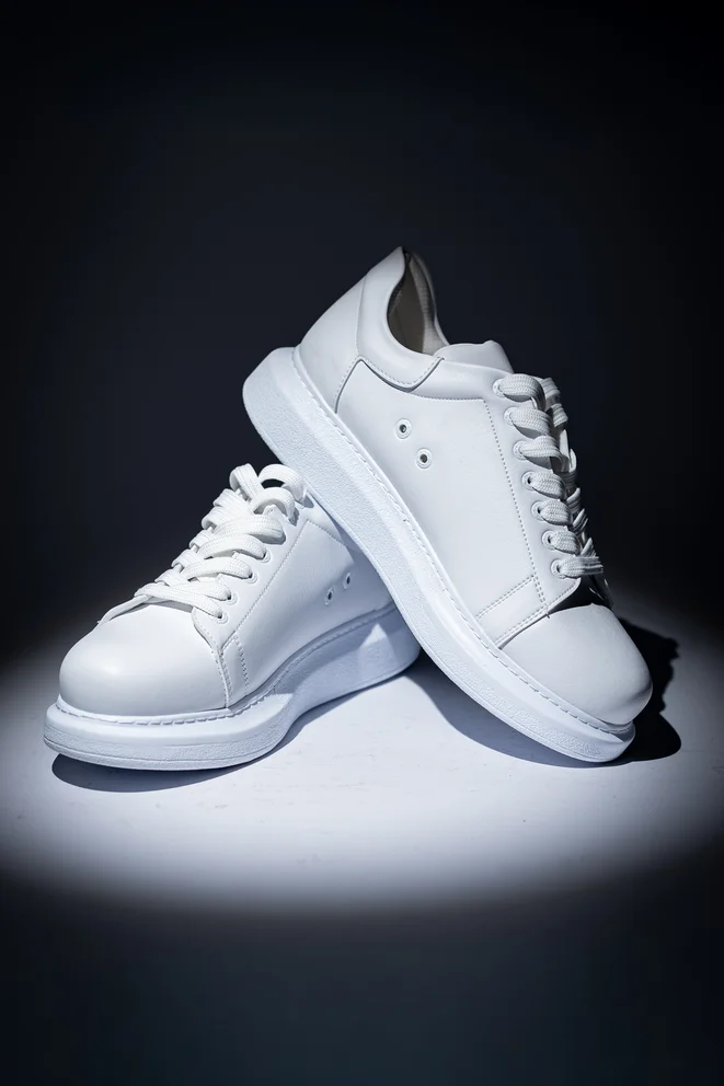 Bele Muške elegantne kožne patike