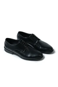 Crne muške elegantne kožne cipele - Pierro - 45