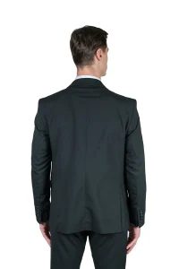 Crno muško slim fit dvodelno odelo sport fit zadnji prikaz