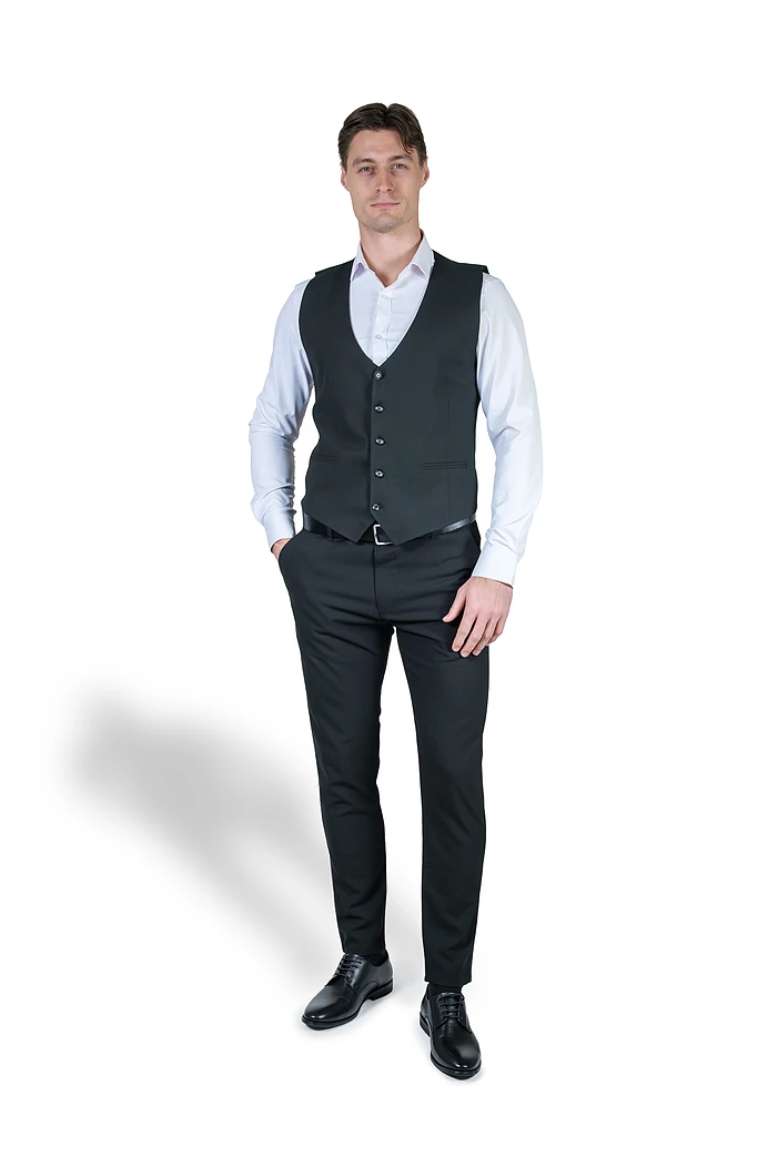 Crno Muško trodelno slim fit odelo &ndash; Sport Fit