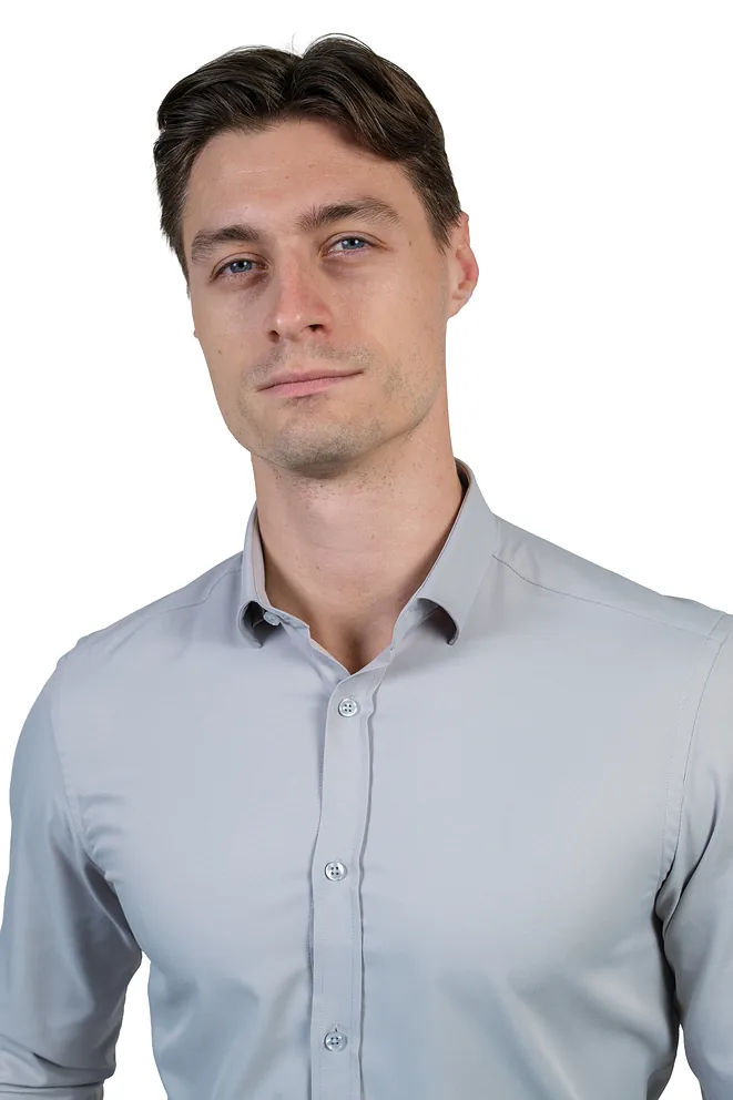 Siva Muška satenska košulja