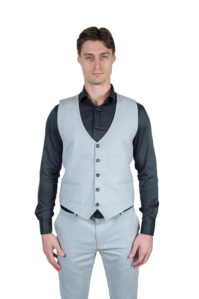 Svetlosivi Muški slim fit prsluk &ndash; Sport Fit
