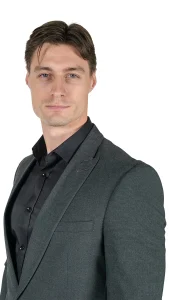 Tamnosivo Muško slim fit dvodelno odelo - Sport Fit