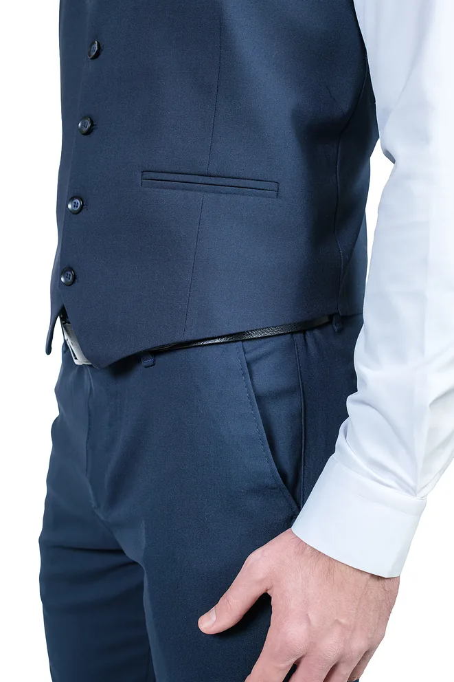 Teget Muški slim fit prsluk &ndash; Sport Fit