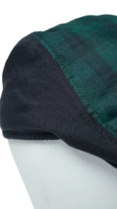 Zelena karirana kapa detalj materijala
