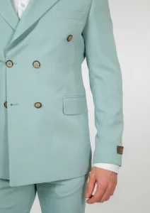 Detalj mint muškog odela sa dvorednim kopčanjem Sport Fit
