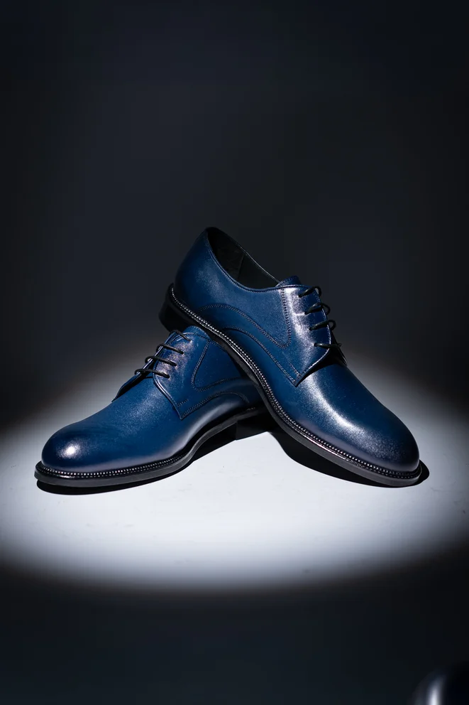 Teget muške elegantne cipele - Premium Derby