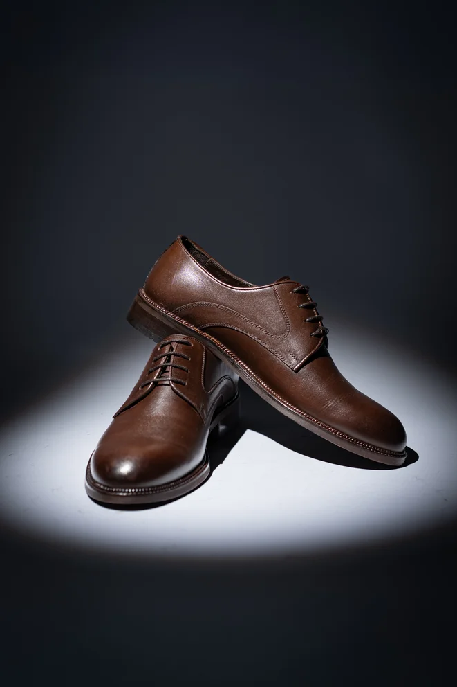 Braon muške elegantne cipele - Premium Derby glavna