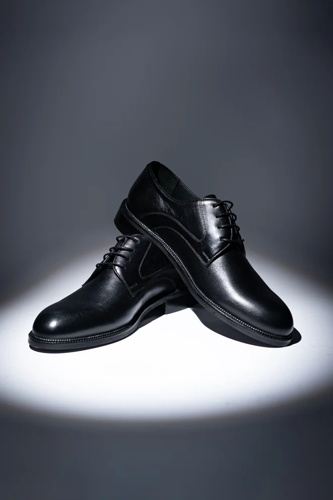 Crne muške elegantne cipele - Premium Derby glavna