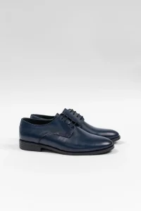 Teget muške elegantne kožne cipele - Pierro