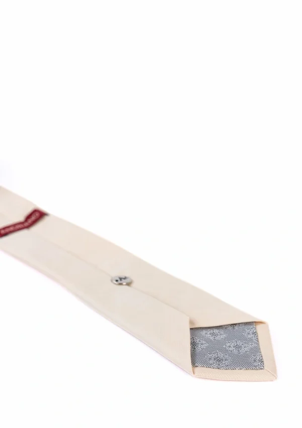 Krem kravata za muškarce detalj materijala