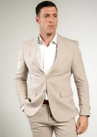 Krem Muško dvodelno slim fit odelo - Napoli fit