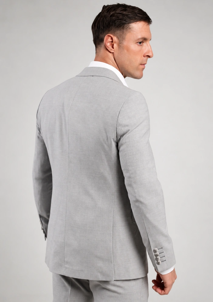 Svetlosivo muško dvodelno slim fit odelo – Napoli fit