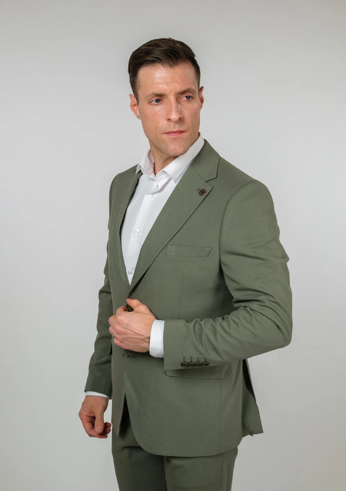 Pastelno Zeleno Muško dvodelno slim fit odelo – Napoli fit Pastelno Zeleno Muško dvodelno slim fit odelo – Napoli fit